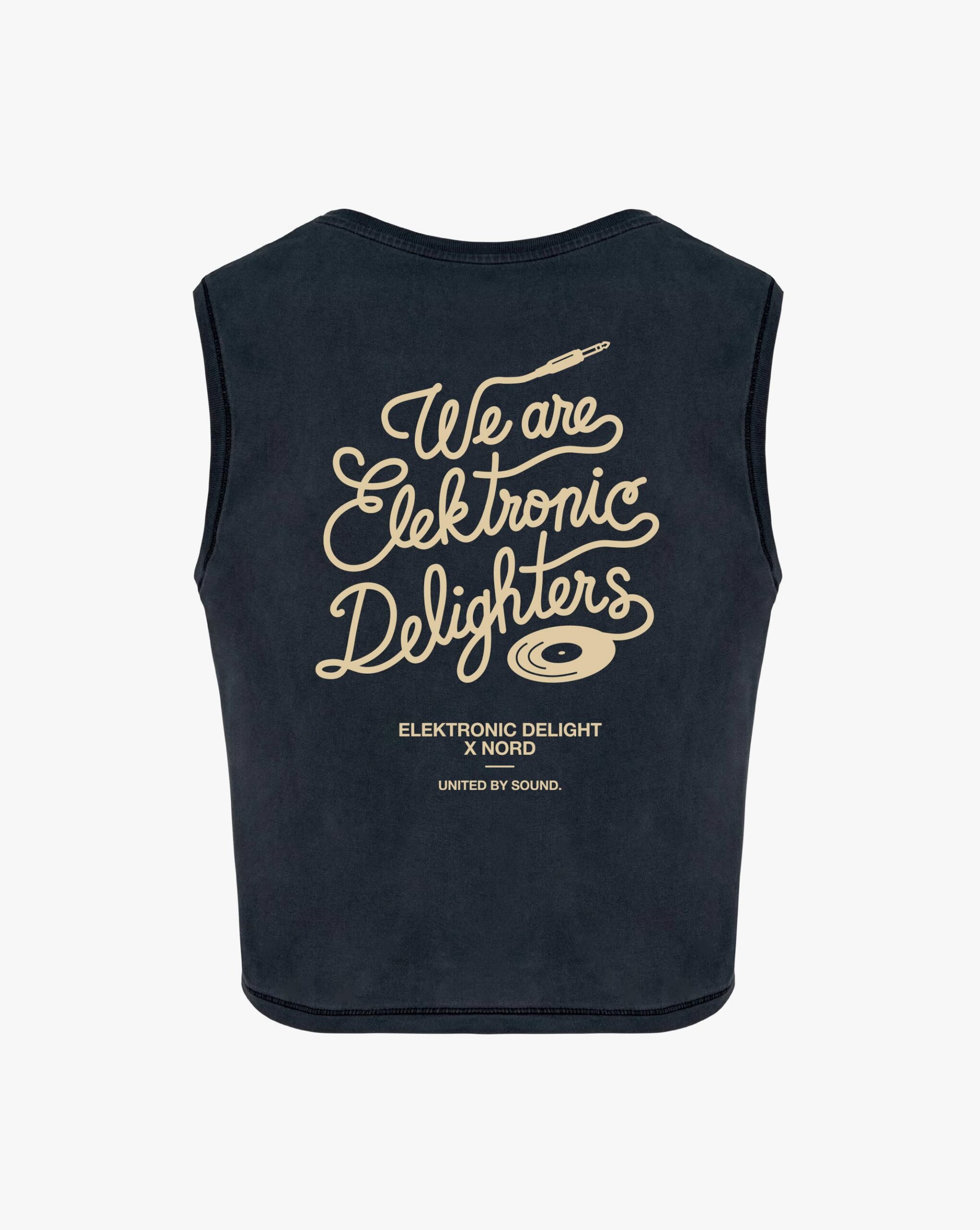 Nord Colab Elektronic Delight Woman Crop - Gris carbó rentat